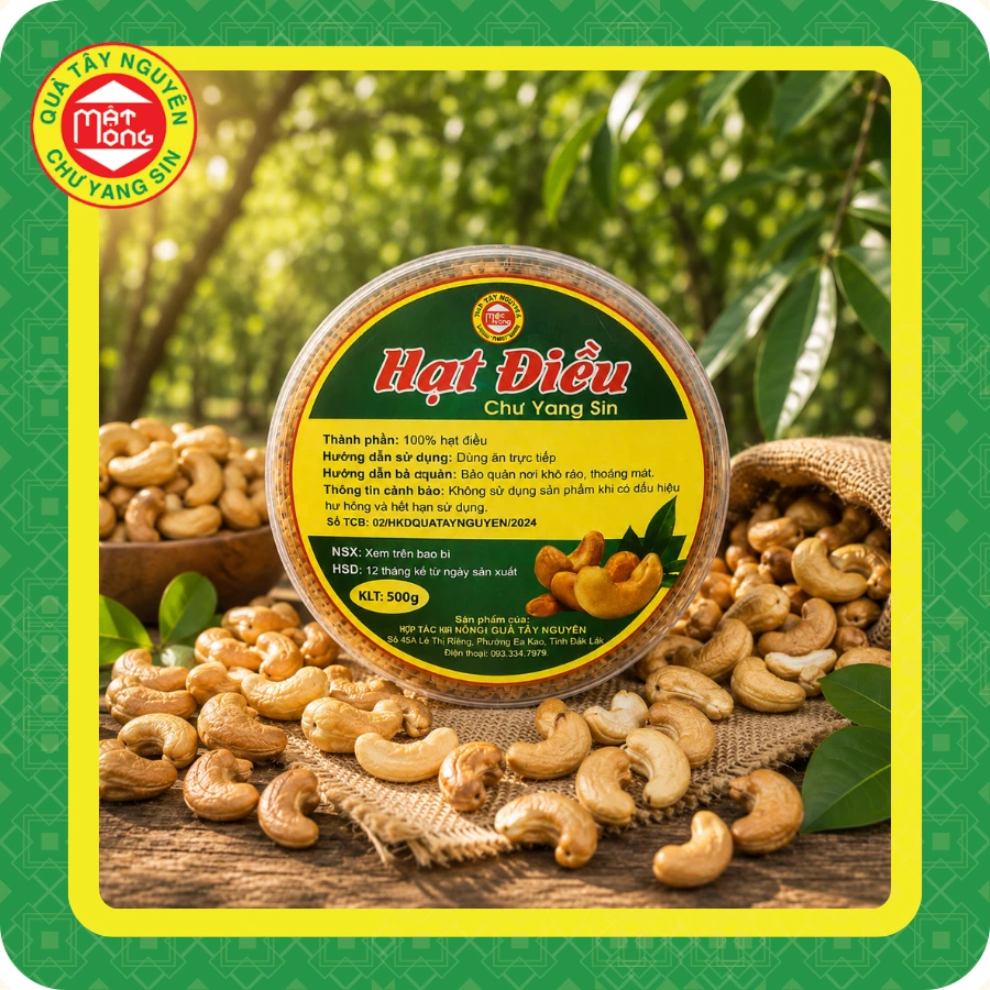 Hạt điều rang muối xếp Mêka 500g