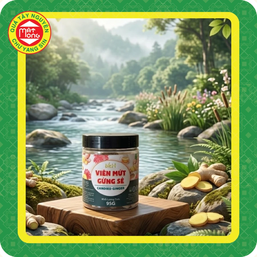 viên mứt gừng sẻ